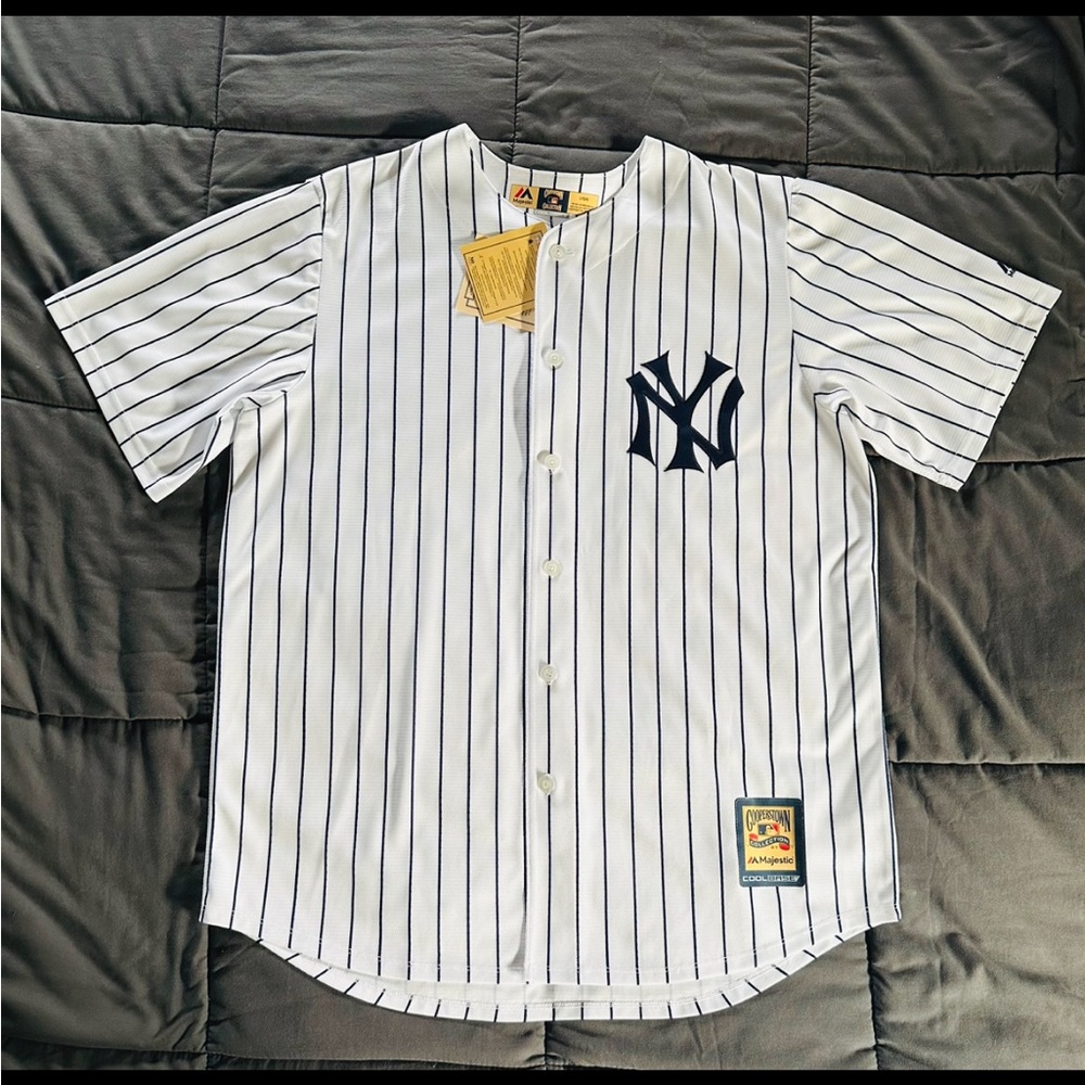 This is a 100 percent authentic and brand new Yankee home Jersey.